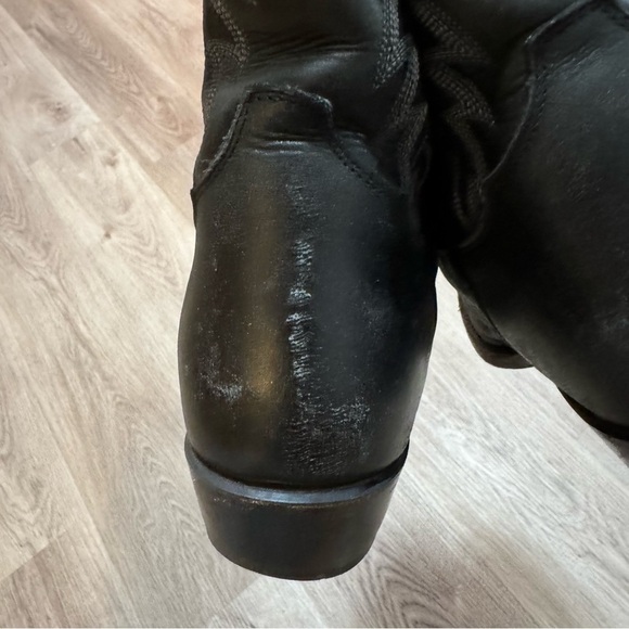 Tony Lama Stallion Black Cowboy Boots Men 8.5 EE Leather Western Made in USA main image 5